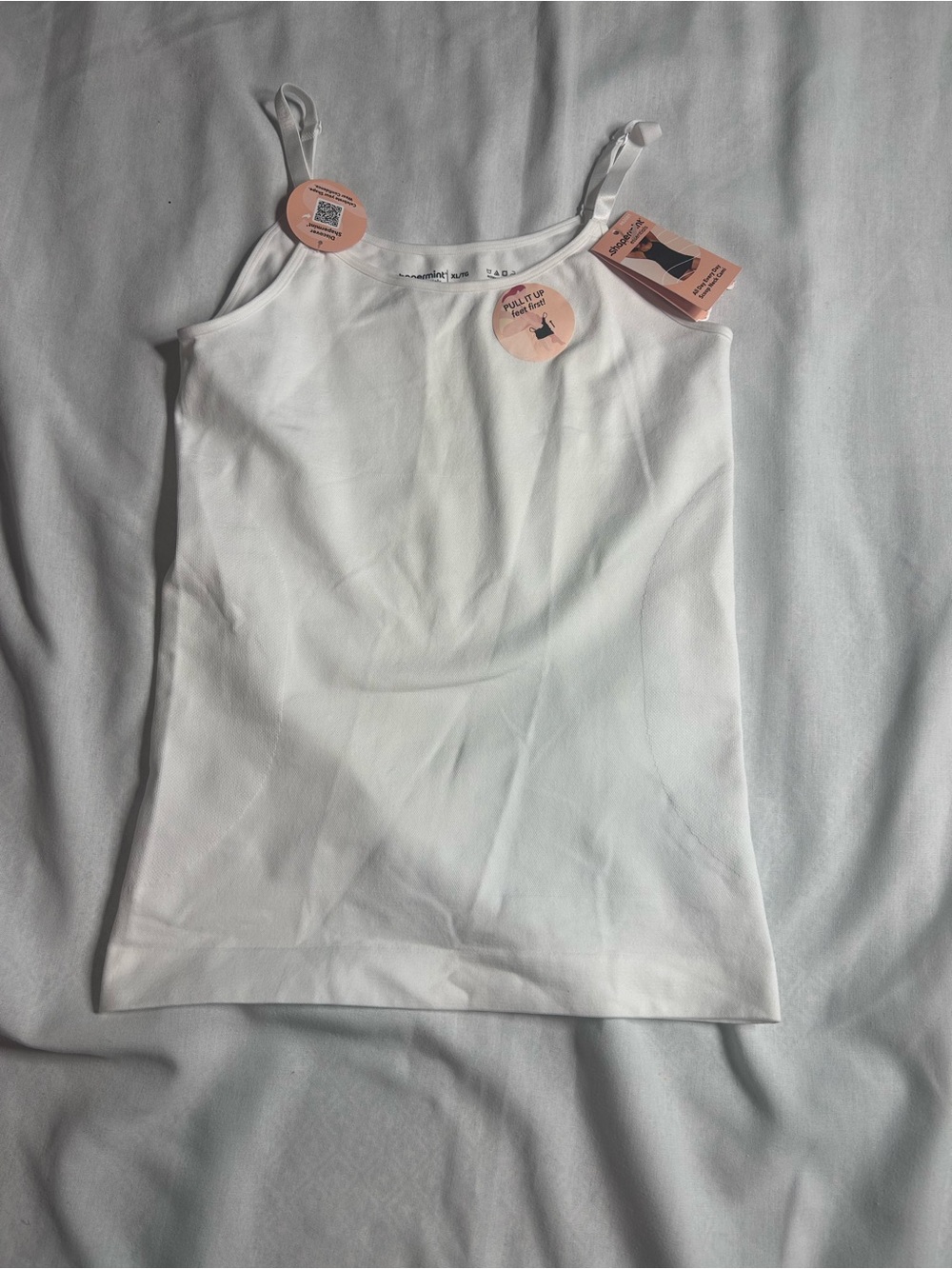 Shapermint White Women's Slim Fit Camisole Tank